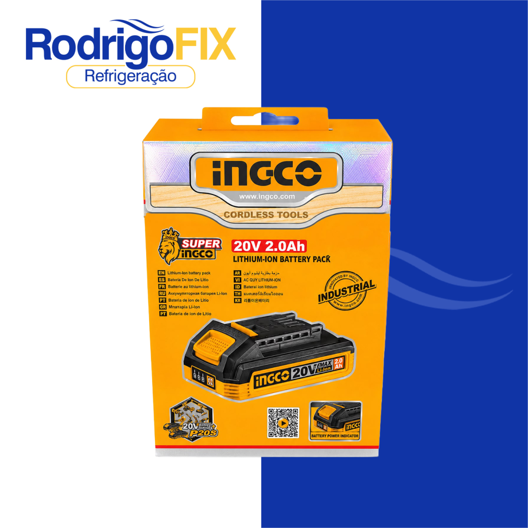 BATERIA SUPER ION-LITIO 2.0AH 20V LINHA P20S INGCO FBLI20011 - sku12.640 - Imagem 3