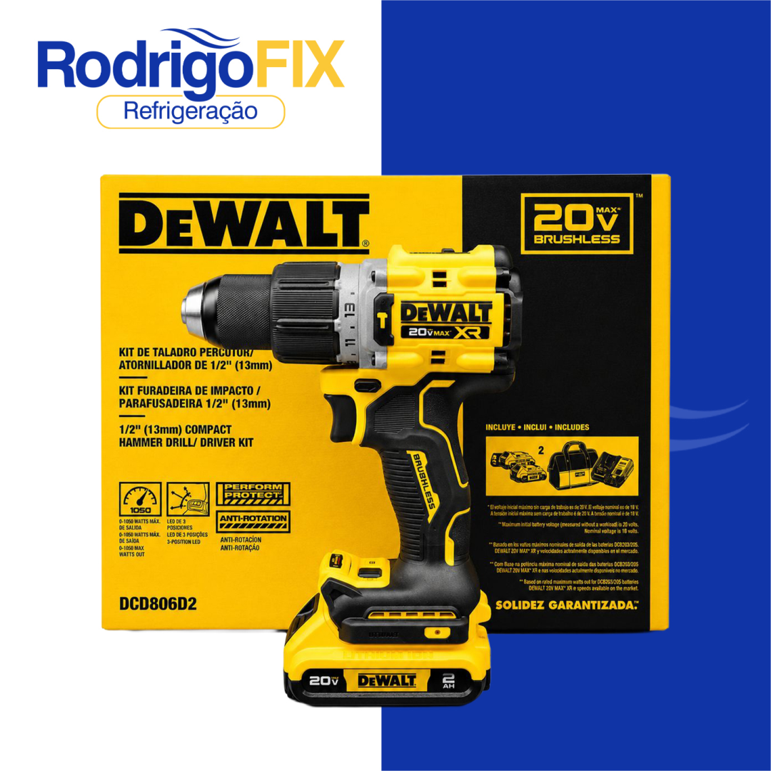 PARAFUSADERIA DE IMPACTO1/2" 900W 2AH 20V DEWALT - sku13.120 - Imagem 3