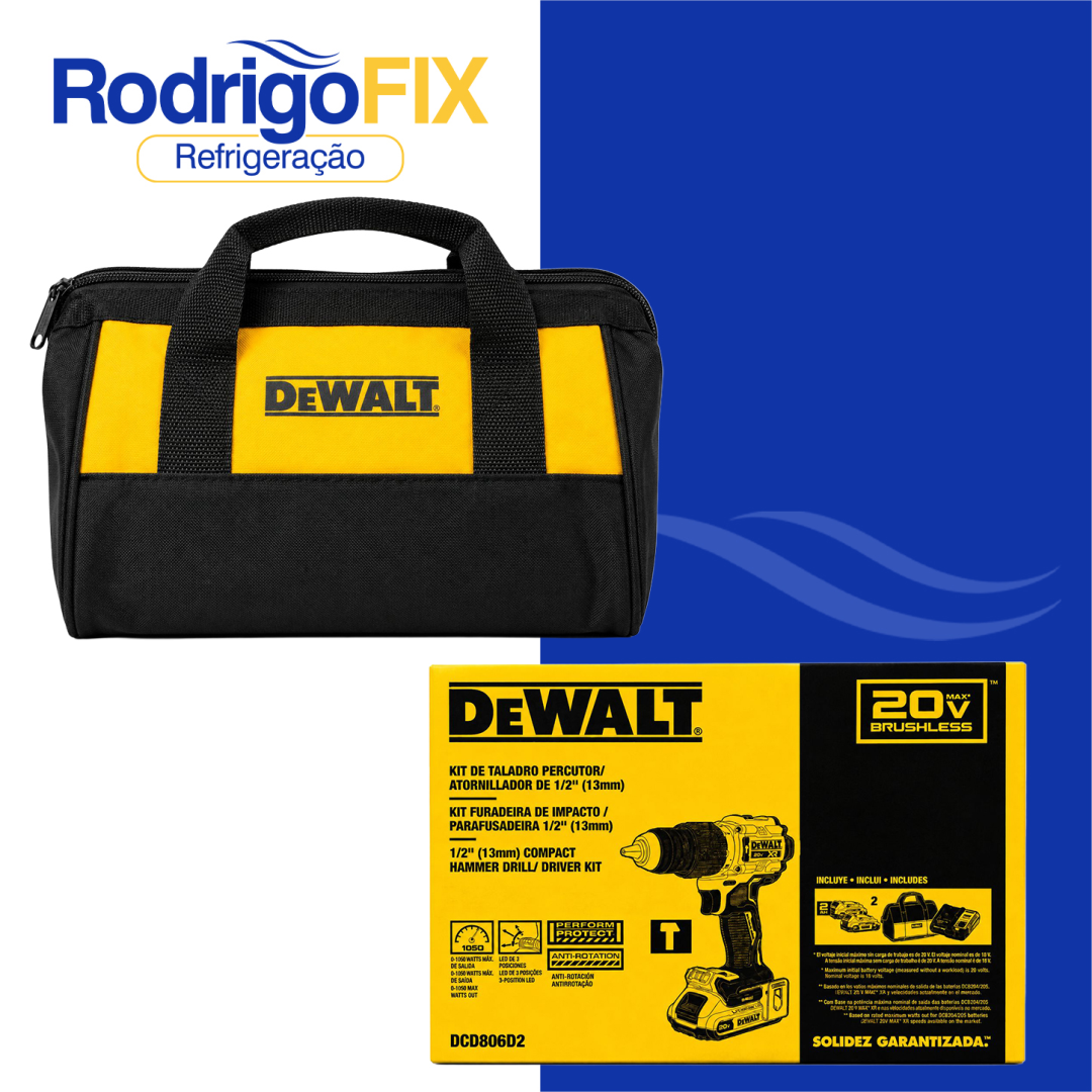 PARAFUSADERIA DE IMPACTO1/2" 900W 2AH 20V DEWALT - sku13.120 - Imagem 4