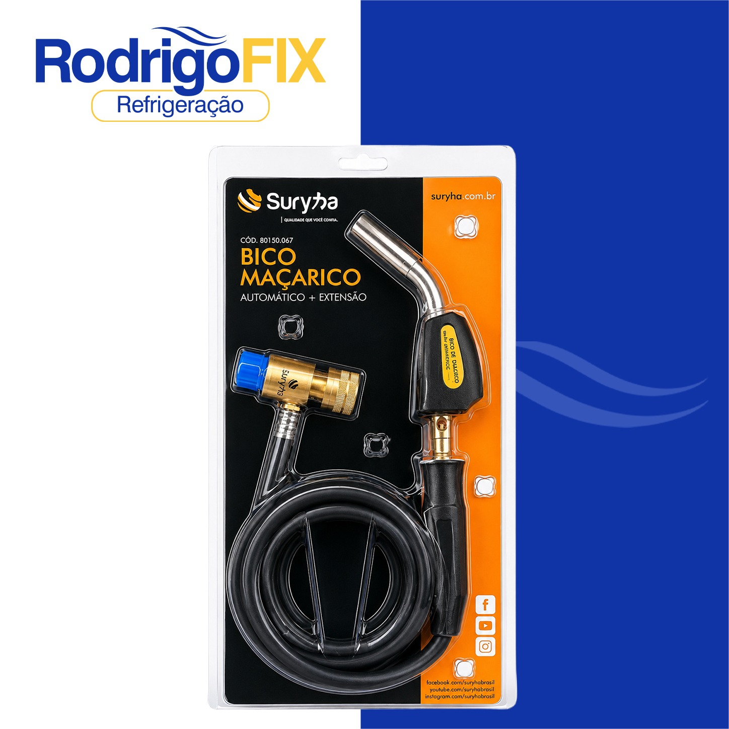 BICO PARA MAÇARICO PORTÁTIL AUTOMÁTICO COM EXTENSÃO SURYHA 80150.067 - sku10.595