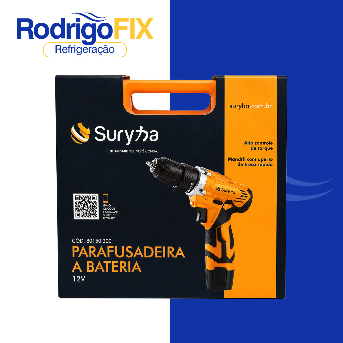 PARAFUSADEIRA BATERIA 12V SURYHA 80150.200 - sku10.965