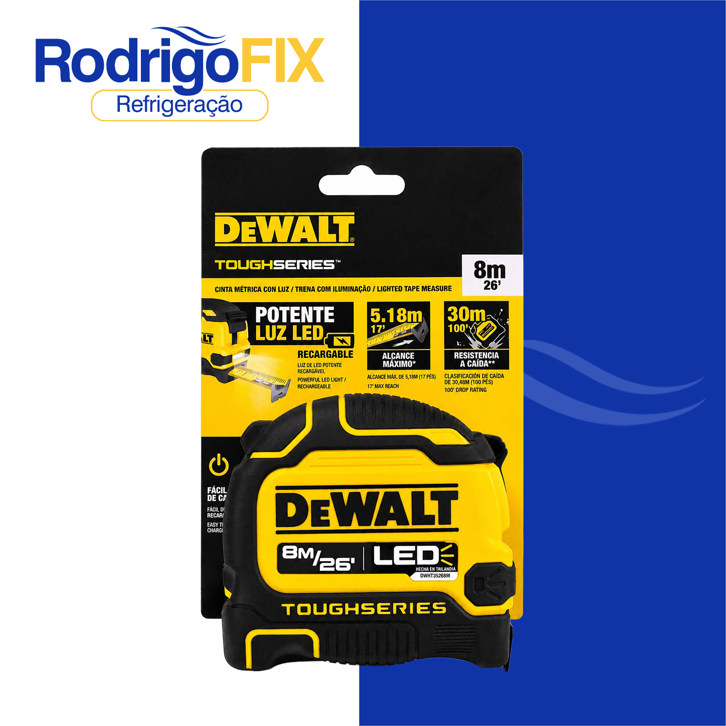 TRENA MANUAL LED 8M DEWALT DWHT35268M - sku13.095
