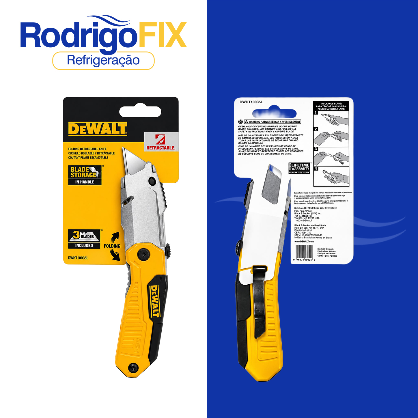 ESTILETE DOBRAVEL TRAPEZOIDAL DEWALT DWHT10035L - sku13.125