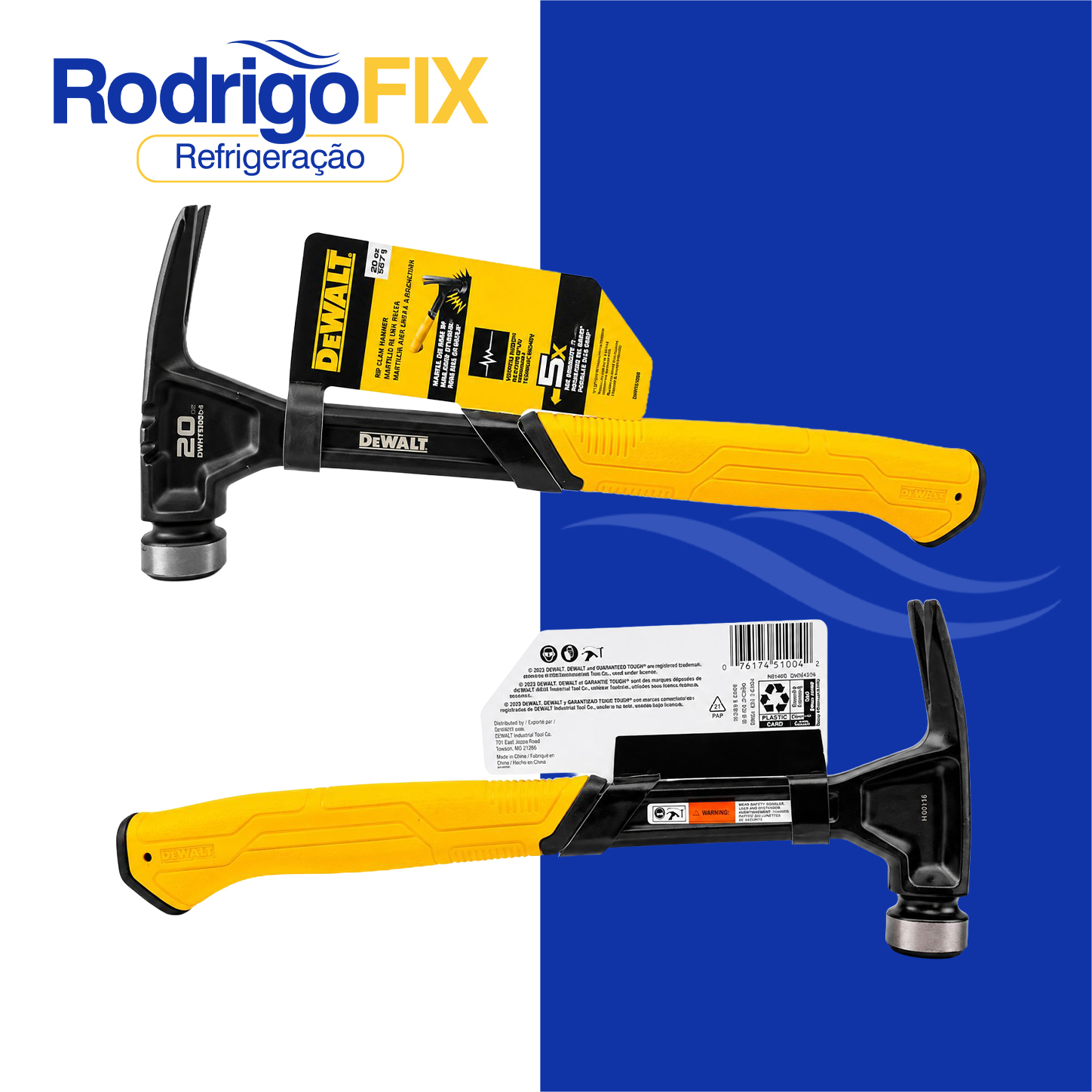 MARTELO UNHA DE AÇO MAGNETICO DEWALT DWHT51004 - sku13.100