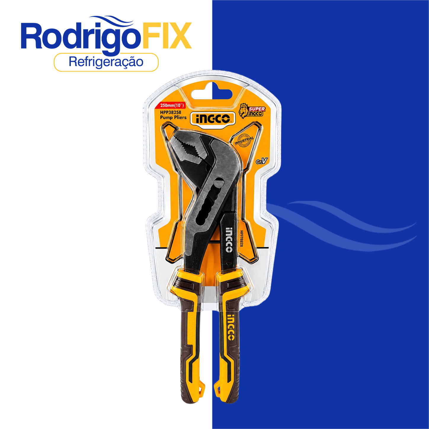 ALICATE BOMBA DÁGUA 10POL (250MM) INGCO HPP28258 - sku13.235