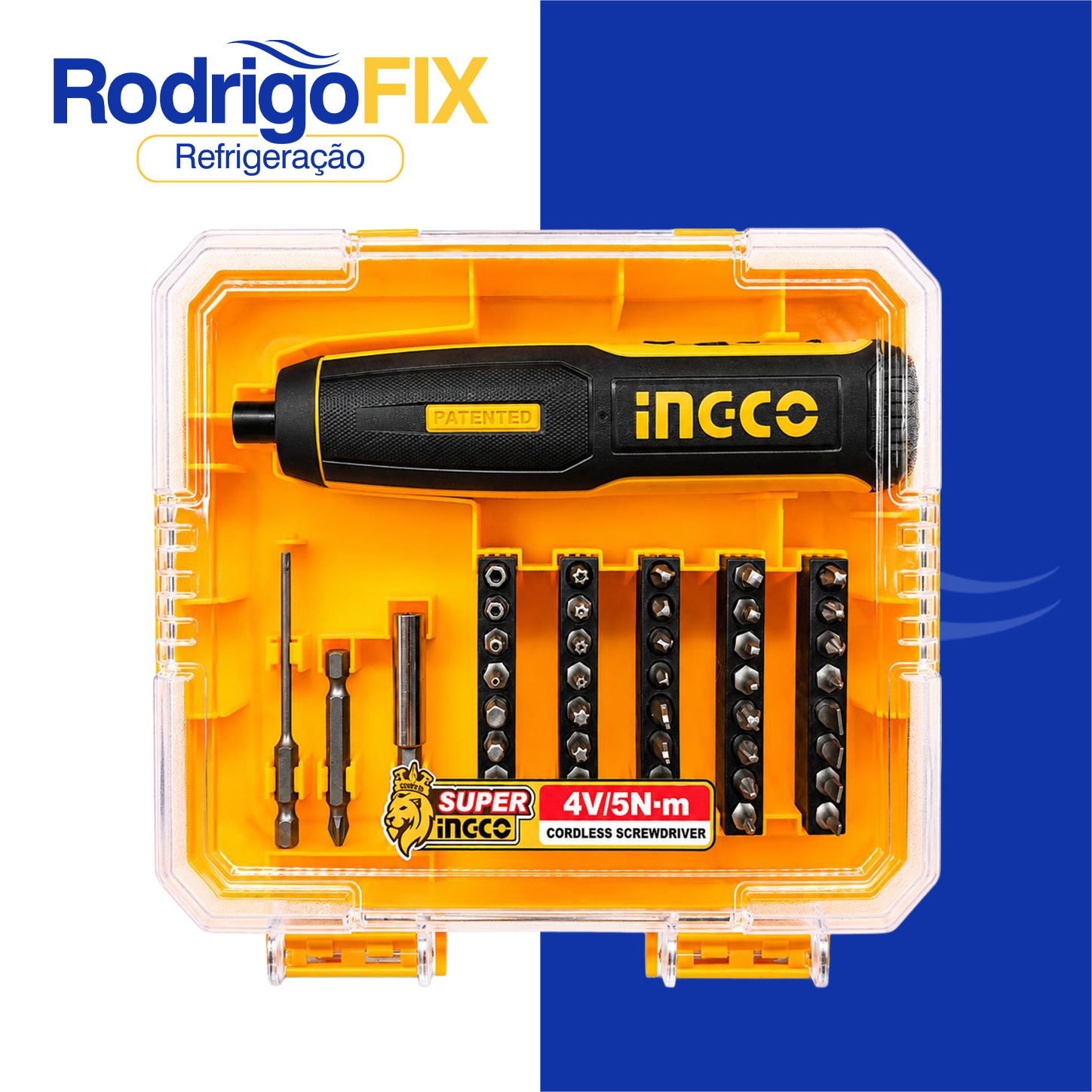 PARAFUSADEIRA A BATERIA 4V ENCAIXE 1/4 5N INGCO CSDLI04062 - sku13.225