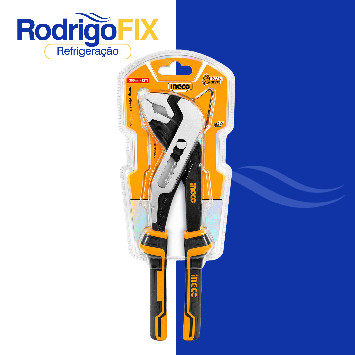 ALICATE BOMBA DÁGUA 12POL (300MM) INGCO HPP03300 - sku13.230