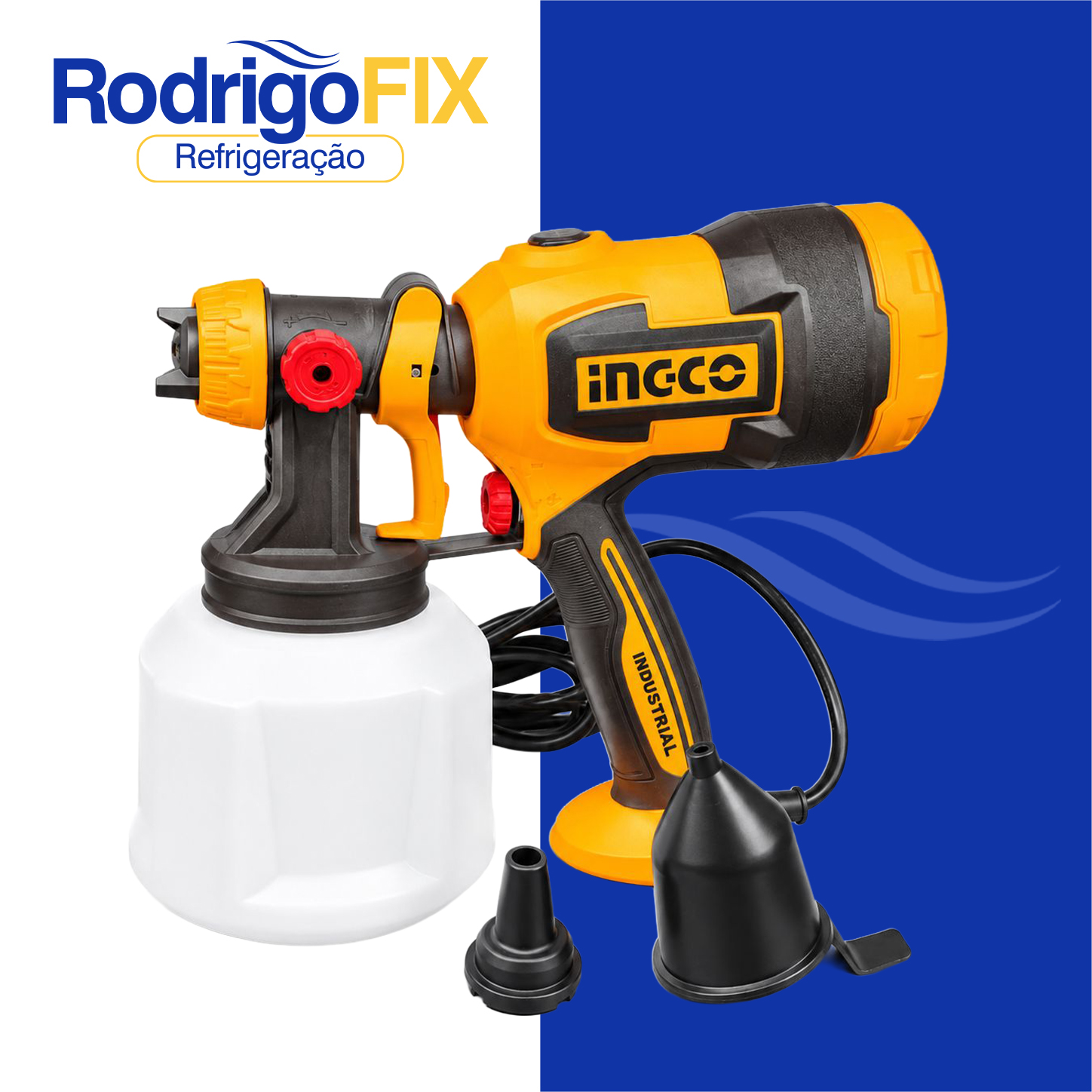 PISTOLA DE PINTURA 530W 110V ELETRICA INGCO USPG4506-9 - sku13.205