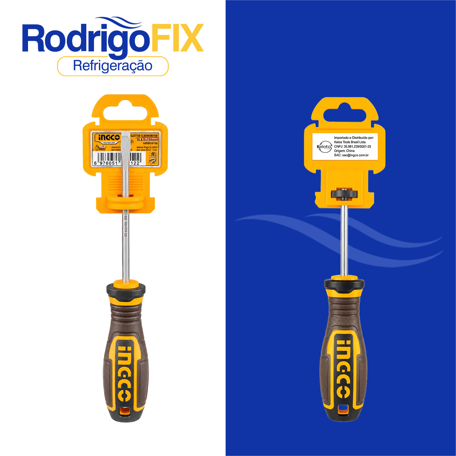 CHAVE DE FENDA HASTE REDONDA INGCO HSDSL5100 - sku5150
