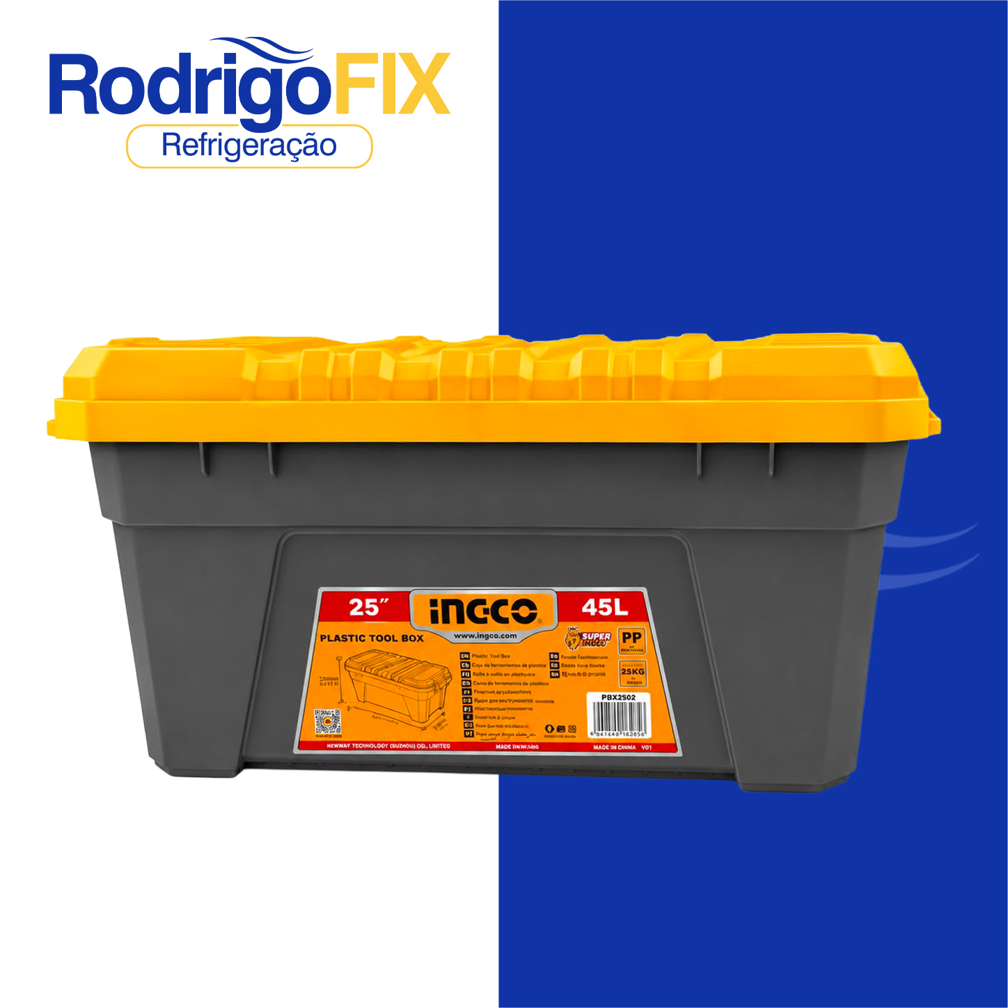 CAXIA PLASTICA PARA FERRAMENTAS 25POL 45L INGCO PBX2502 - sku12.980