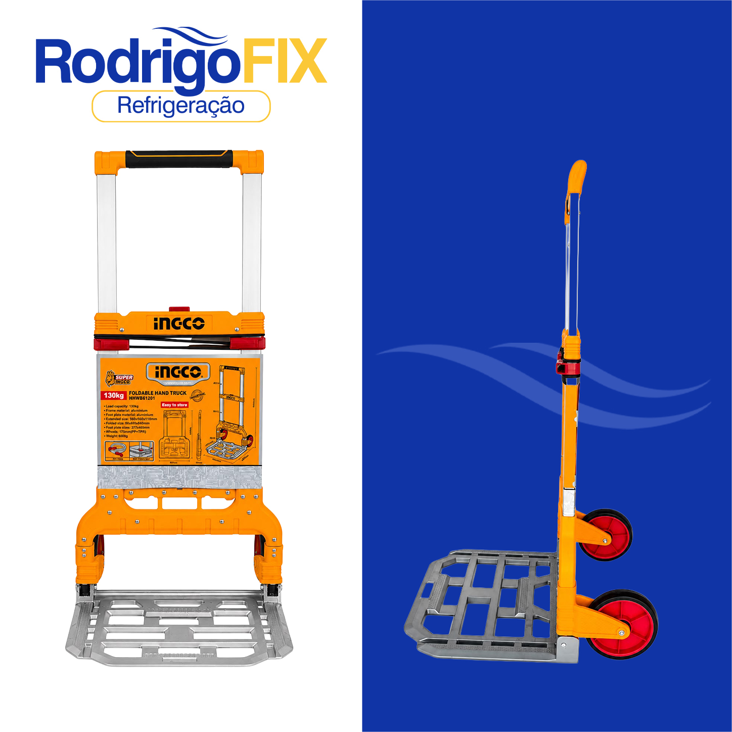 CARRINHO DOBRAVEL PARA CAIXAS DE FERRAMENTAS 130KG INGCO - sku11.920