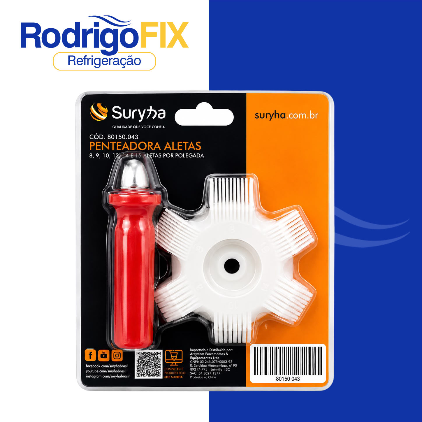 PENTE PARA ALETAS 6 MEDIDAS SURYHA 80150.043 - sku8780