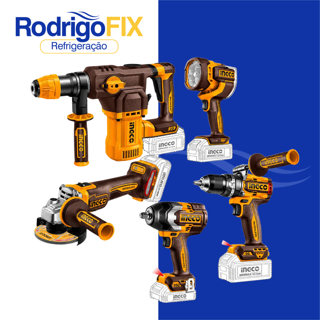 KIT 5 FERRAMENTAS 5AH 20V PARAFUSADEIRA | CHAVE DE IMPACTO | ESMERILHADEIRA | MARTELETE | LANTERNA COSLI251193-9 - sku12.950 - Imagem 2