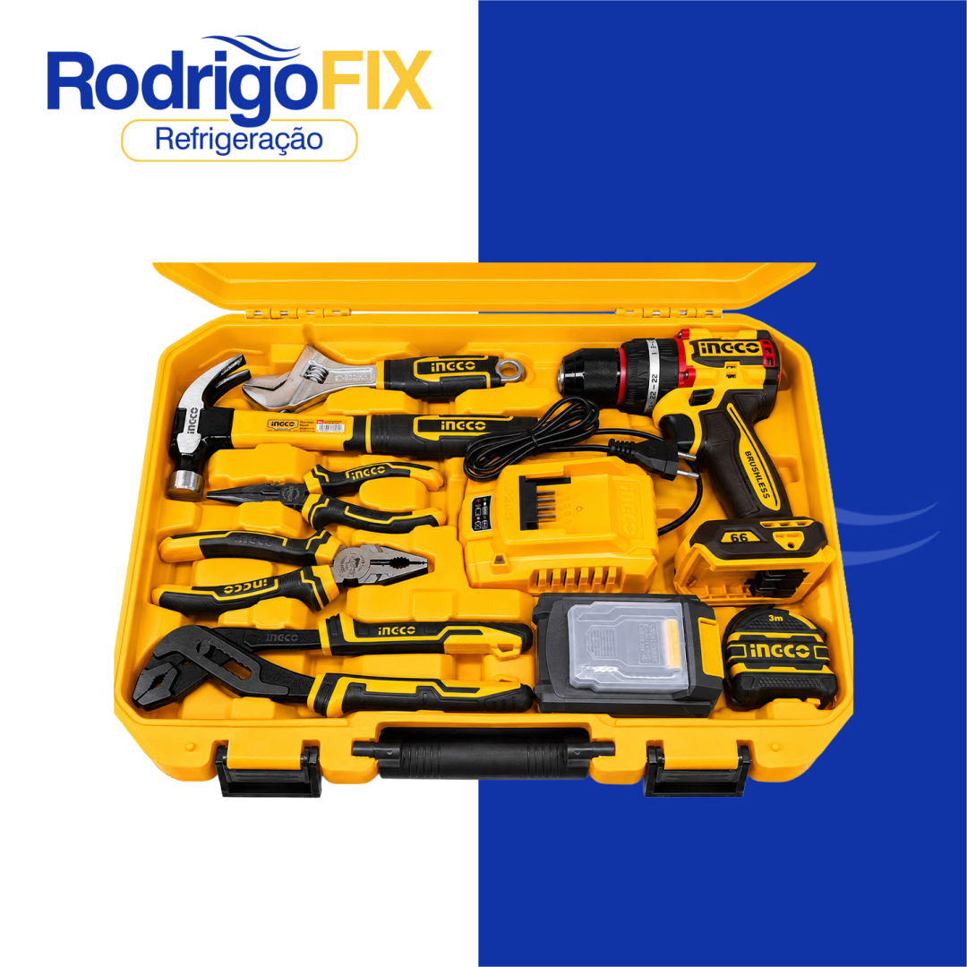 KIT 166PÇS PARAFUSADEIRA/FURADEIRA IMPACTO 66N INGCO HKTHP41662-9 - sku12.970 - Imagem 2