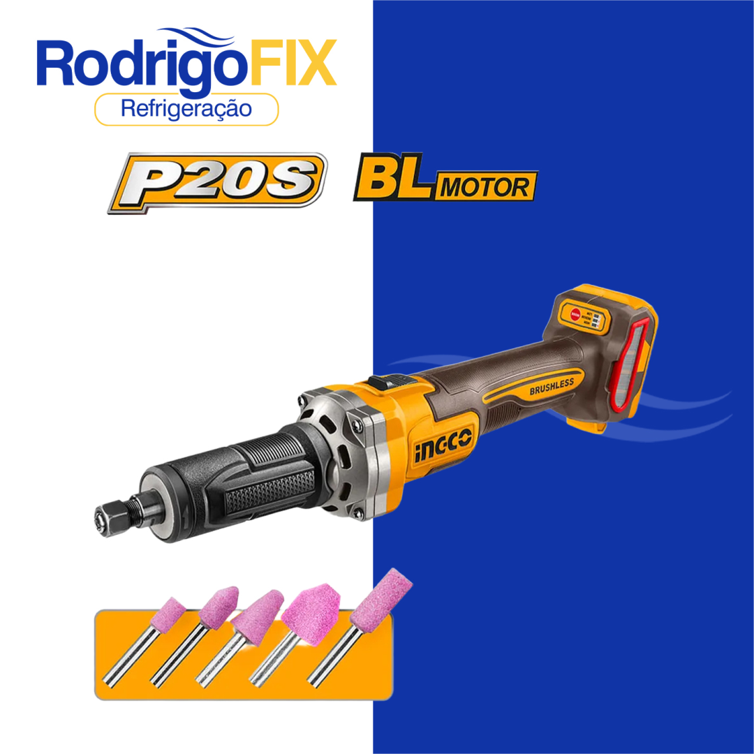 RETIFICADEIRA RETA A BATERIA 20V (NÃO ACOMPANHA) INGCO CDGLI2001 - sku13.210 - Imagem 3