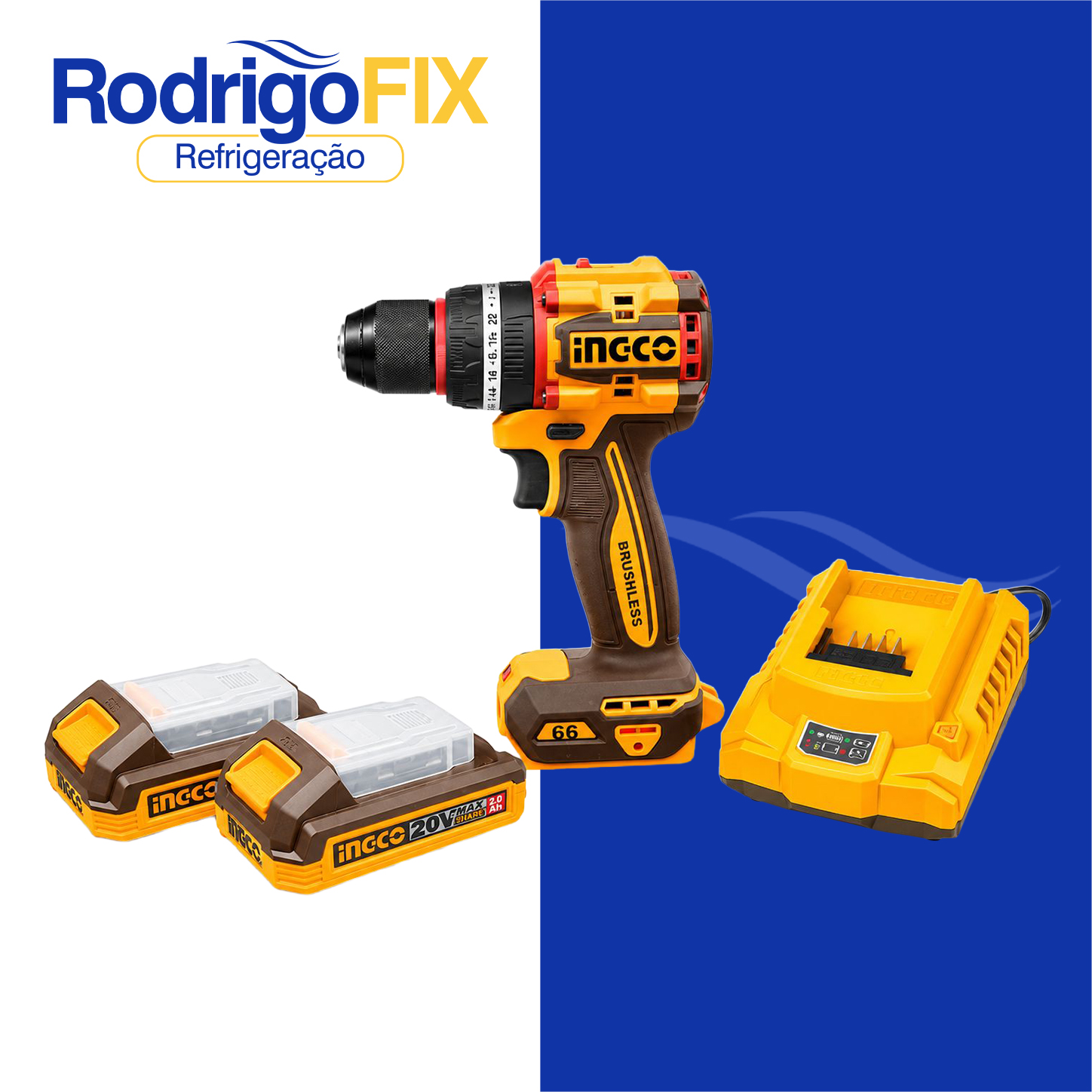 PARAFUSADEIRA COM BATERIA 2A 66NM INGCO CIDLI20668-9 - sku11.700