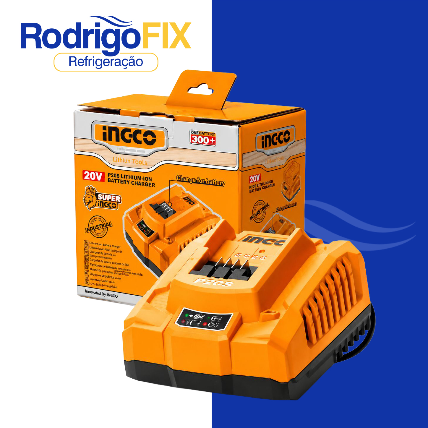 CARREGADOR DE BATERIA 4AH BIV P20S INGCO FBLI20021 - sku12.645