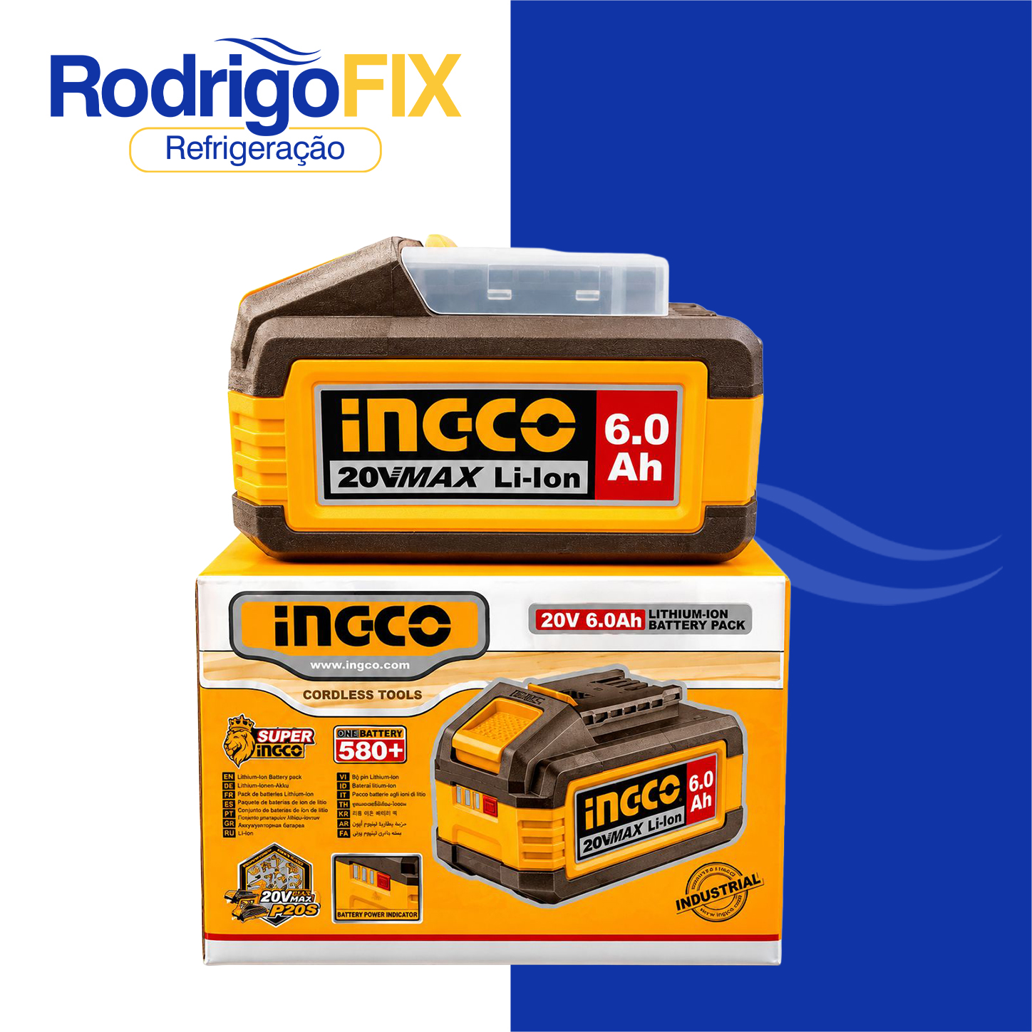 BATERIA SUPER ION-LITIO 6.0AH 20V INGCO FBLI2126 - sku12.635